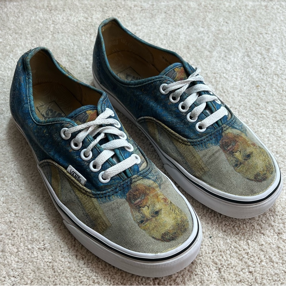 Vans x Van Gogh Museum Self Portrait Sneakers Unisex Shoe Men 7.5 Women 9